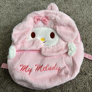 My Melody Little Girl's Plush Hello Kitty 14" x 14" Backpack/Travel/Shoulder Bag